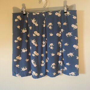 American Eagle Outfitters Blue Floral Skirt